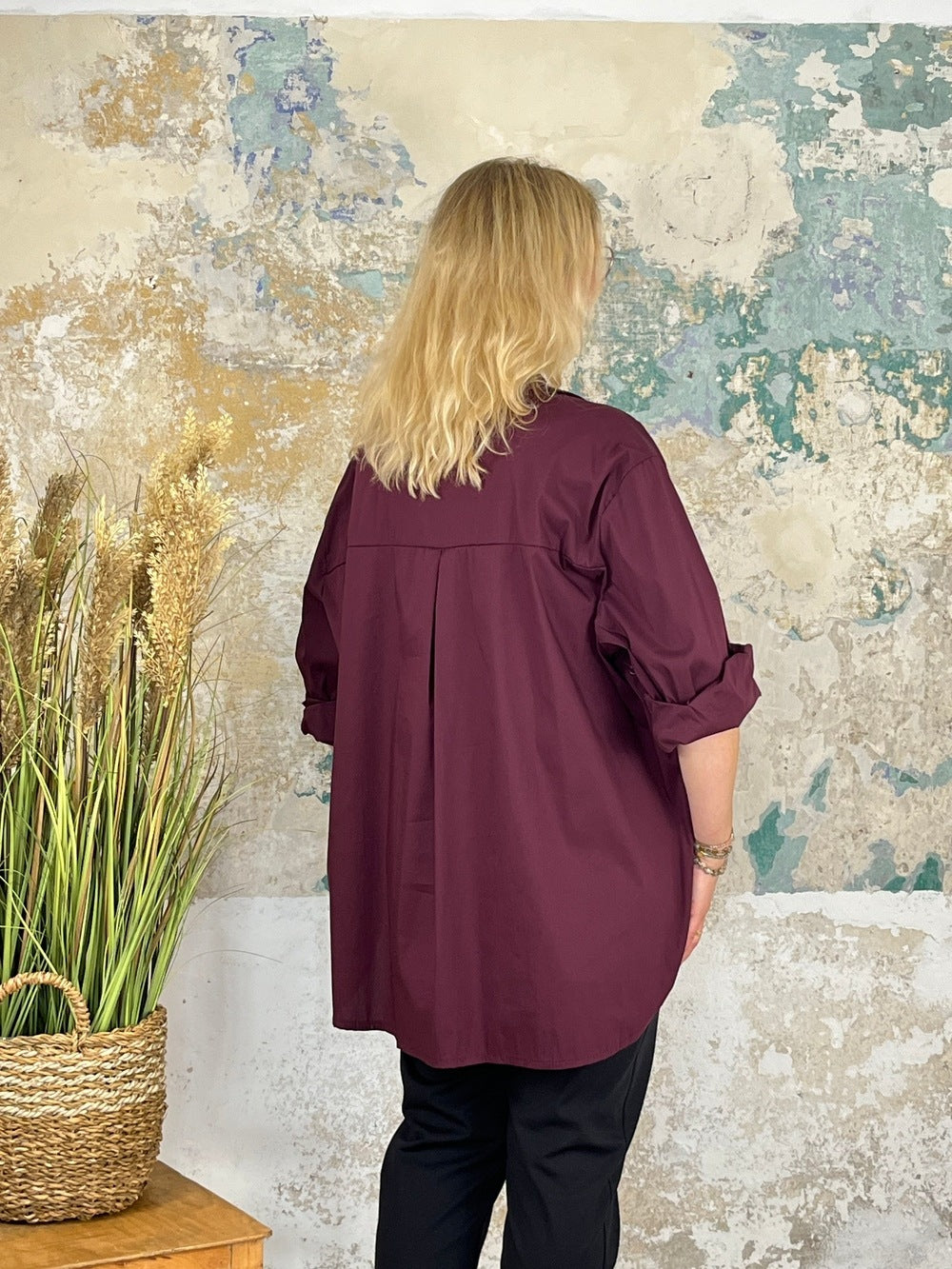 Longbluse, bordeaux von Bella Vita - Mode & Lifestyle