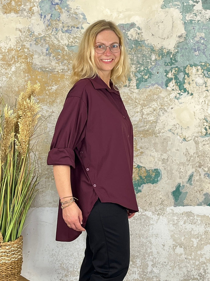 Longbluse, bordeaux von Bella Vita - Mode &amp; Lifestyle