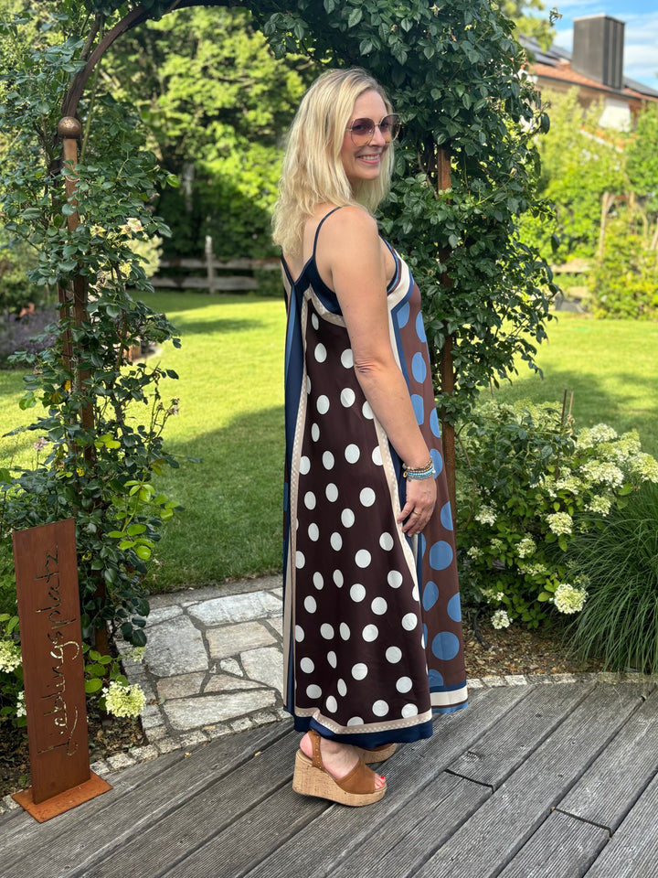 Maxi-Wendekleid im Printmix, blau-braun von Bella Vita - Mode &amp; Lifestyle