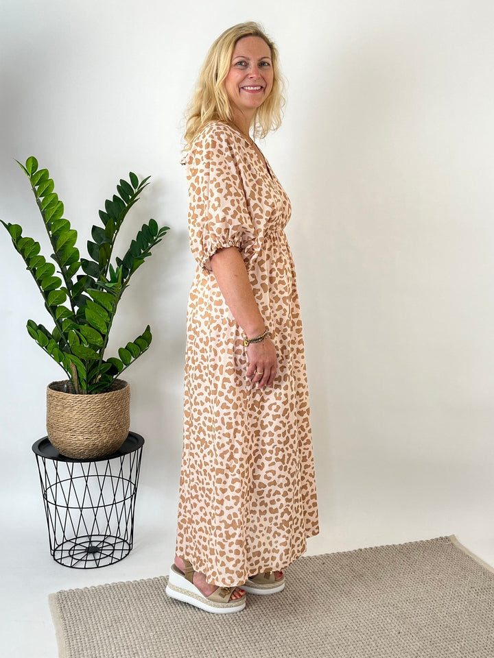 Maxikleid Leo Love, beige von Bella Vita - Mode &amp; Lifestyle