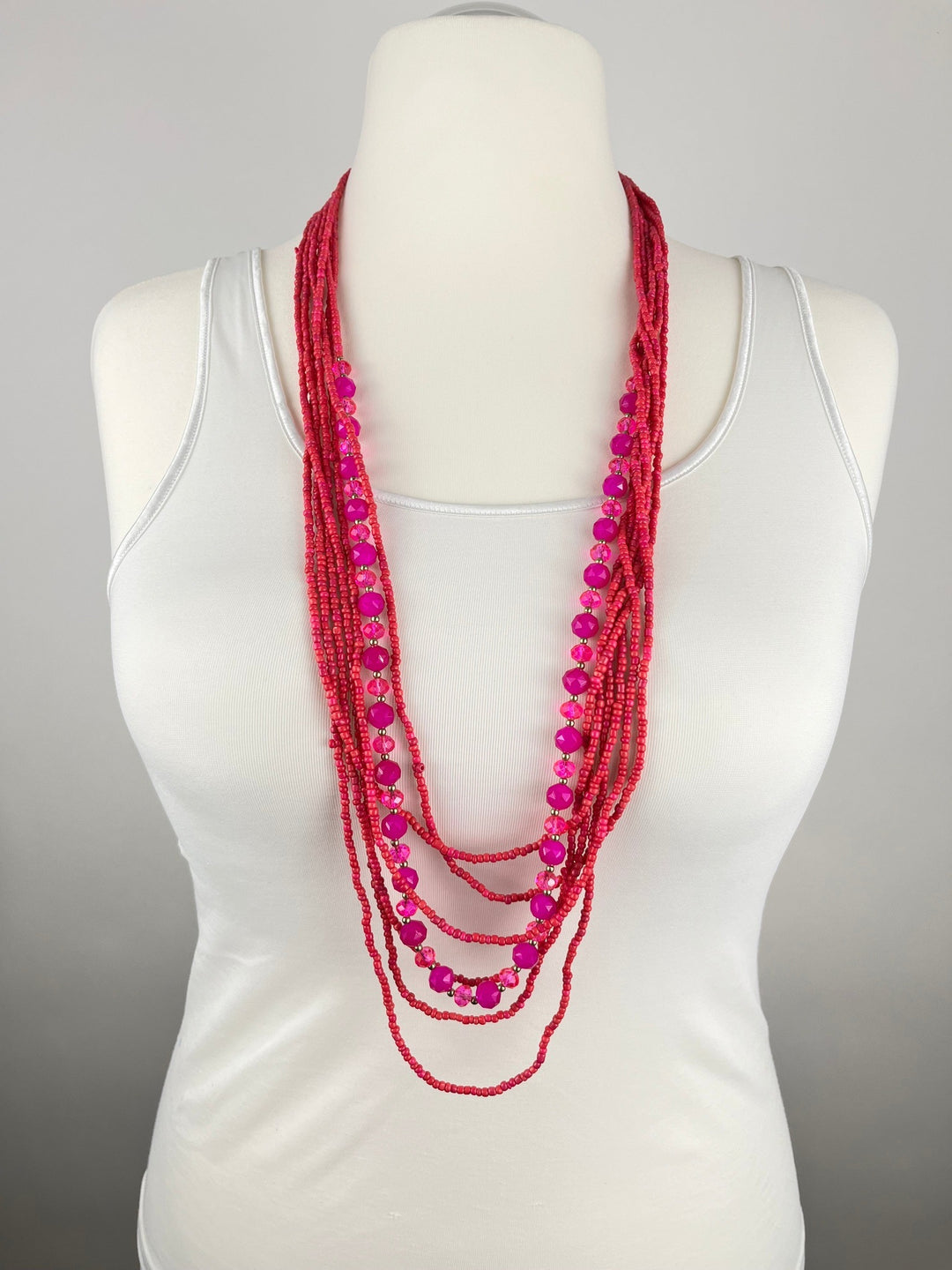 Mehrreihige Kette "Pink Sparkle", pink von Bella Vita - Mode & Lifestyle