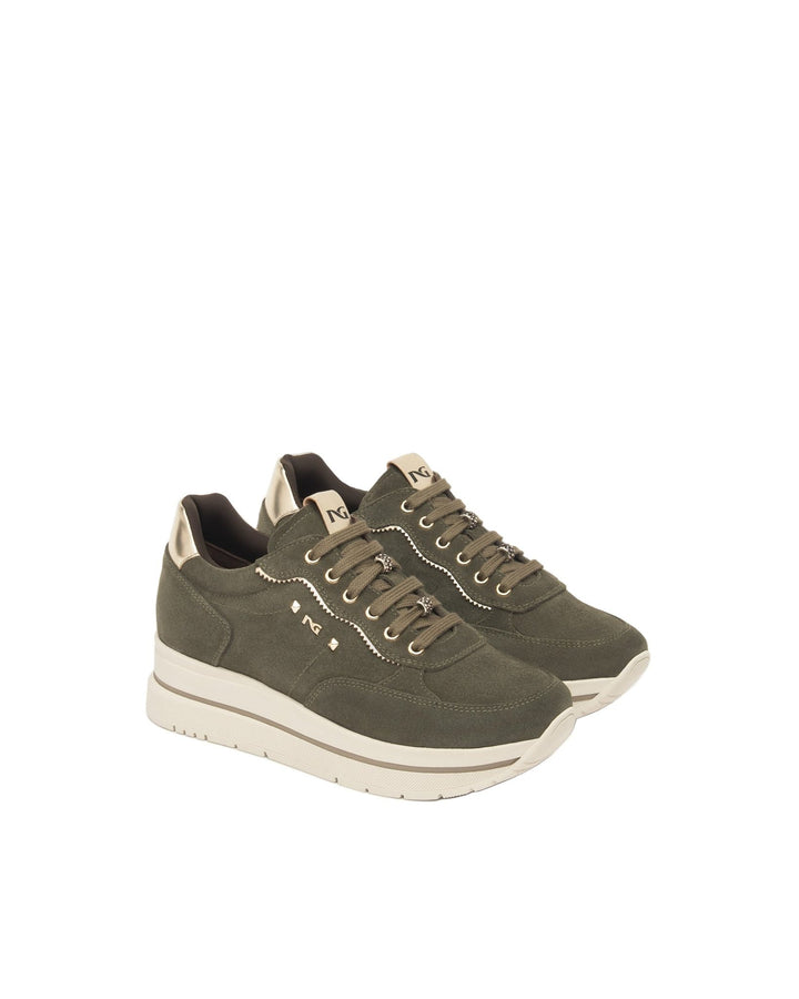 NeroGiardini Sneaker mit Plateausohle, khaki von Bella Vita - Mode &amp; Lifestyle