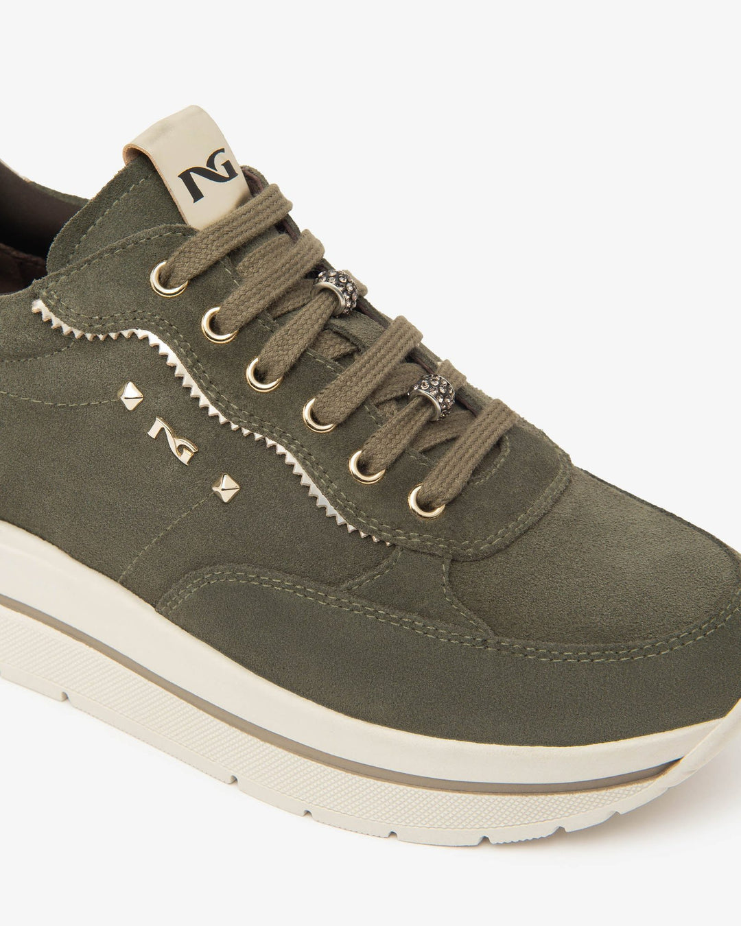 NeroGiardini Sneaker mit Plateausohle, khaki von Bella Vita - Mode &amp; Lifestyle