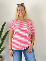Oversize-Shirt "Essential Stripes", beere von Bella Vita - Mode & Lifestyle
