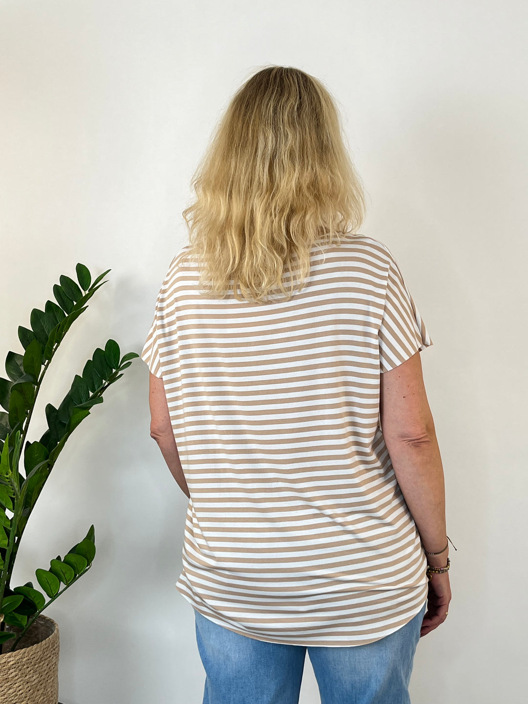 Oversize-Shirt "Essential Stripes", beige von Bella Vita - Mode &amp; Lifestyle