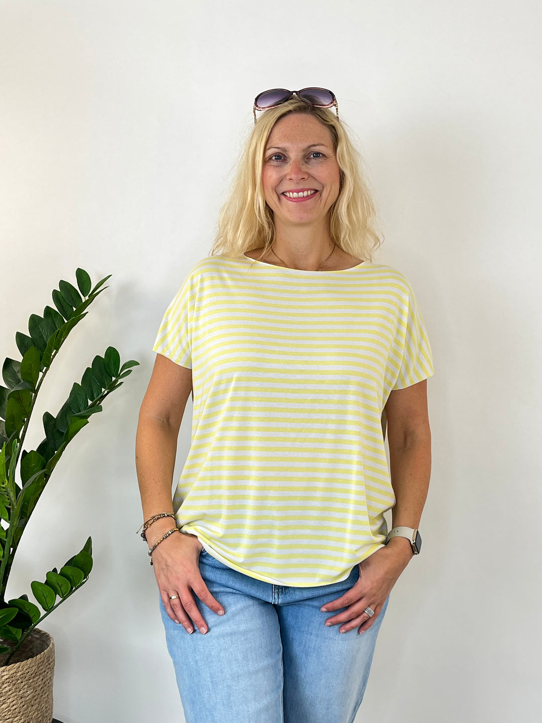 Oversize-Shirt "Essential Stripes", gelb von Bella Vita - Mode &amp; Lifestyle