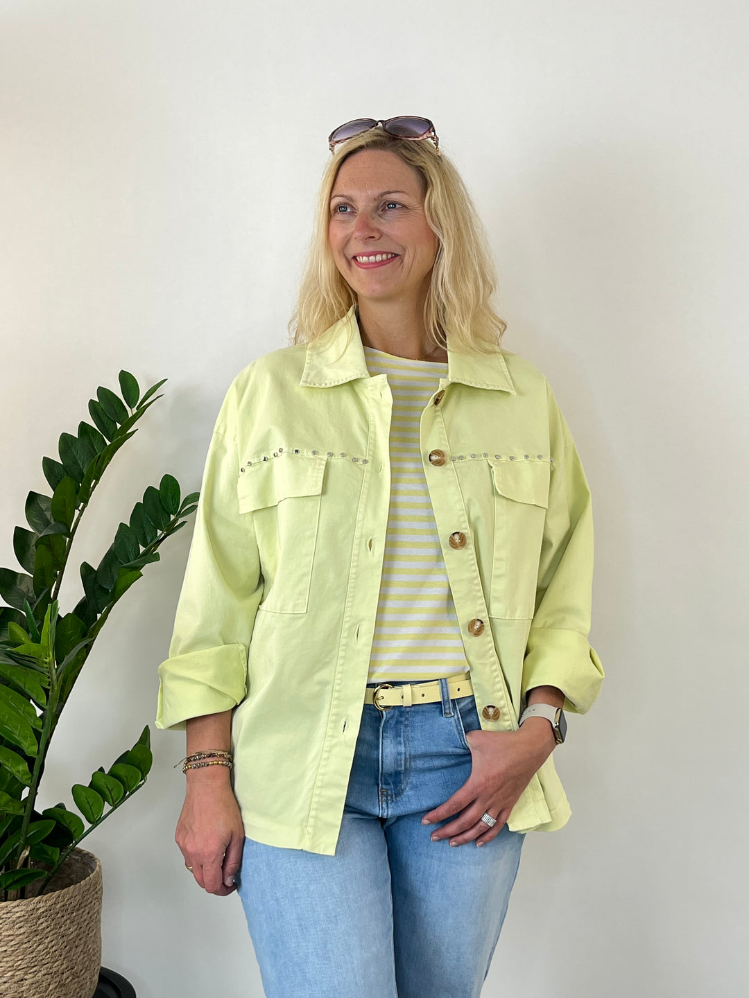 Oversize-Shirt "Essential Stripes", gelb von Bella Vita - Mode &amp; Lifestyle