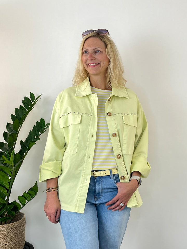 Oversize-Shirt "Essential Stripes", gelb von Bella Vita - Mode &amp; Lifestyle