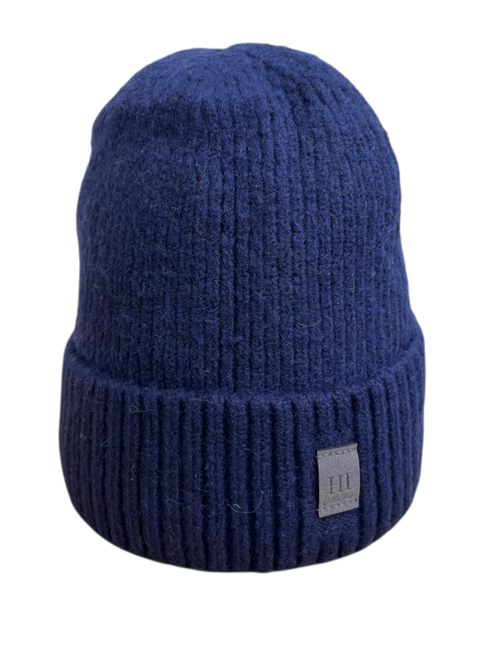 Mütze mit Aufschlag und Badge, versch. Farben