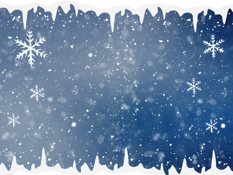 Winterliches Hintergrundmotiv mit Schnee und Eiskristallen