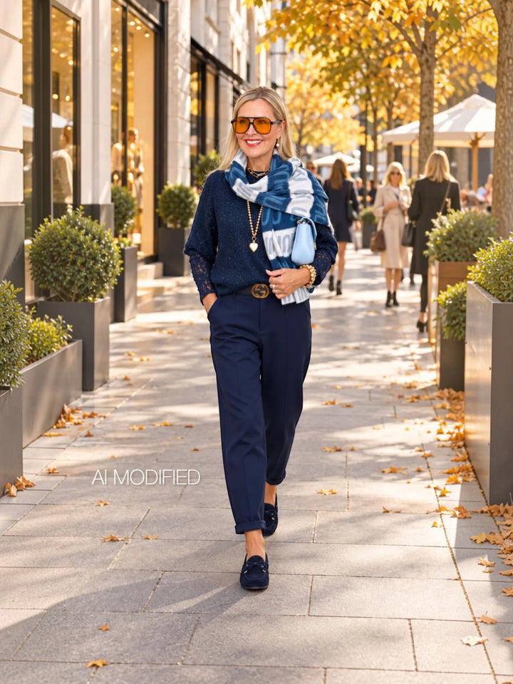 Pullover Sparkle mit Pailletten, marine von Bella Vita - Mode &amp; Lifestyle