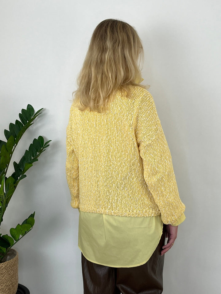 Pullover in Melangeoptik, gelb von Bella Vita - Mode &amp; Lifestyle