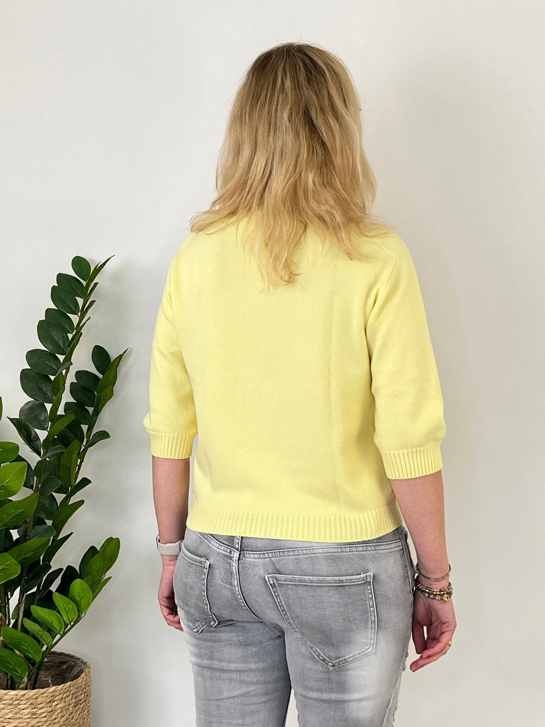 Pullover mit 3/4-Arm, vanillegelb von Bella Vita - Mode &amp; Lifestyle