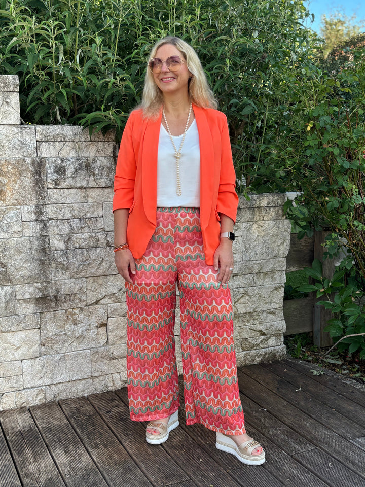 Schlupfhose mit Zick-Zack-Muster von Bella Vita - Mode &amp; Lifestyle