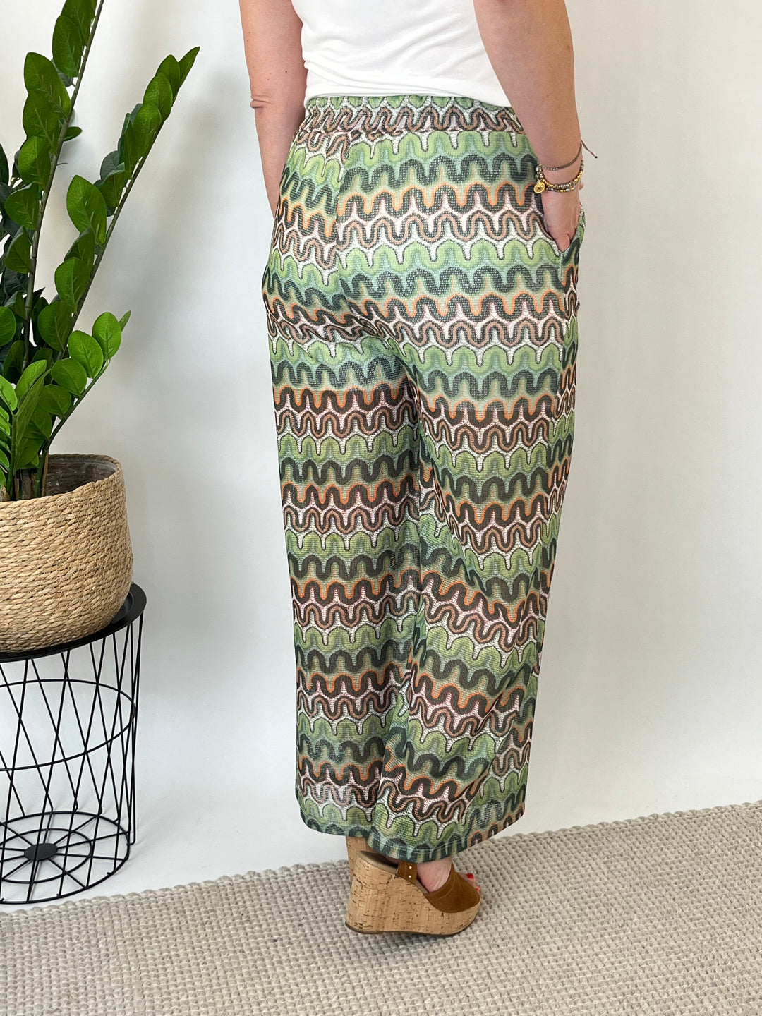 Schlupfhose mit Zick-Zack-Muster von Bella Vita - Mode &amp; Lifestyle