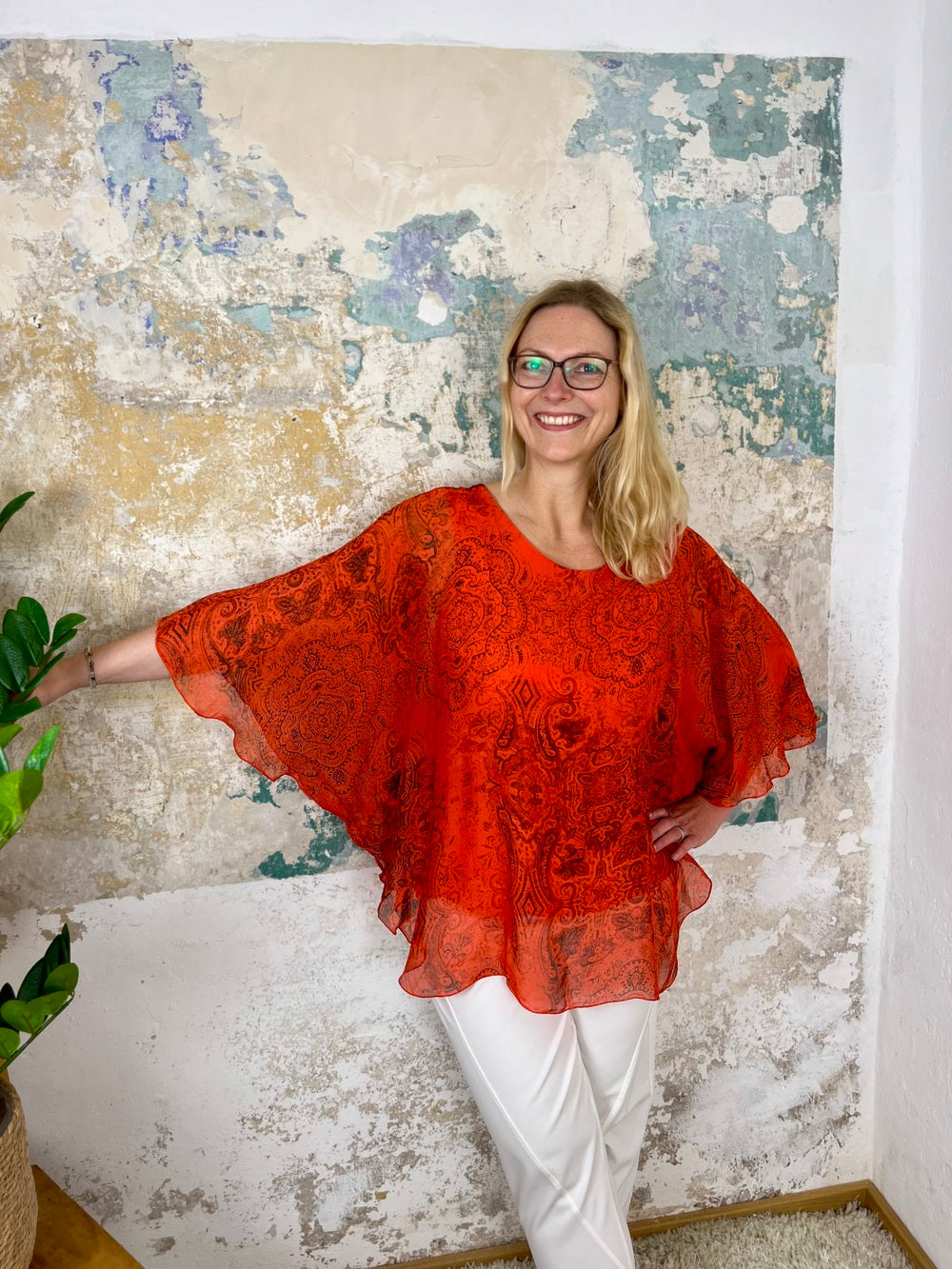 Seidentunika, Alloverdruck von Bella Vita - Mode & Lifestyle