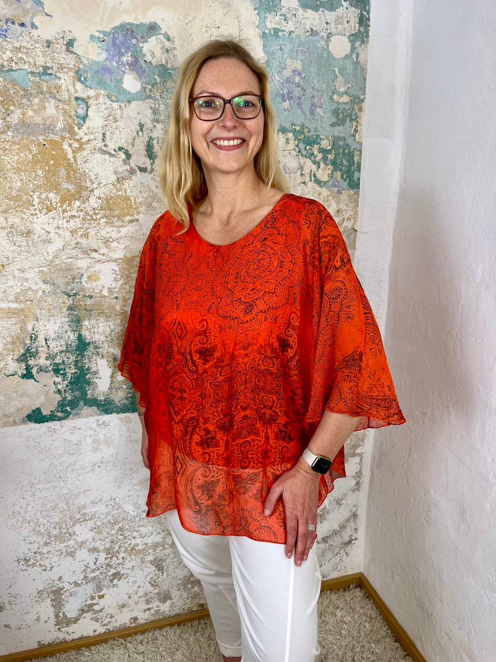 Seidentunika, Alloverdruck von Bella Vita - Mode &amp; Lifestyle