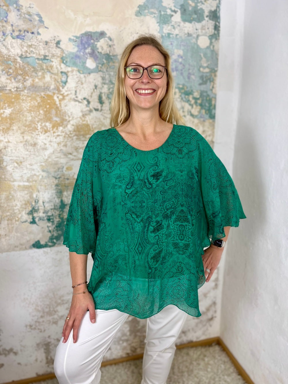 Seidentunika, Alloverdruck von Bella Vita - Mode &amp; Lifestyle