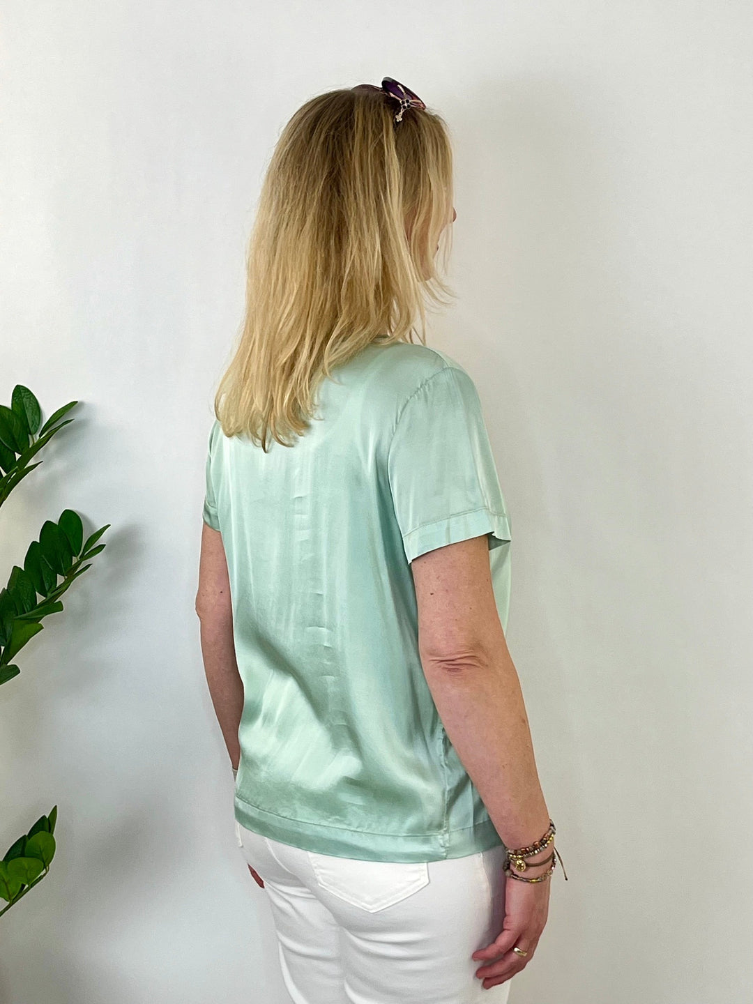 Shirt aus Glanzware, mint von Bella Vita - Mode &amp; Lifestyle