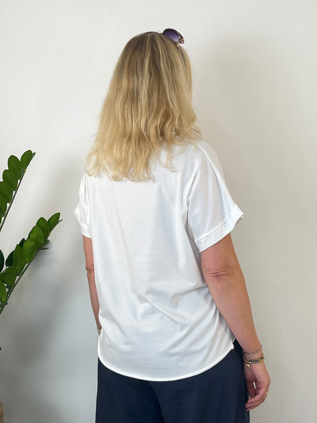 Shirt mit Blumendruck, weiß-blau von Bella Vita - Mode &amp; Lifestyle