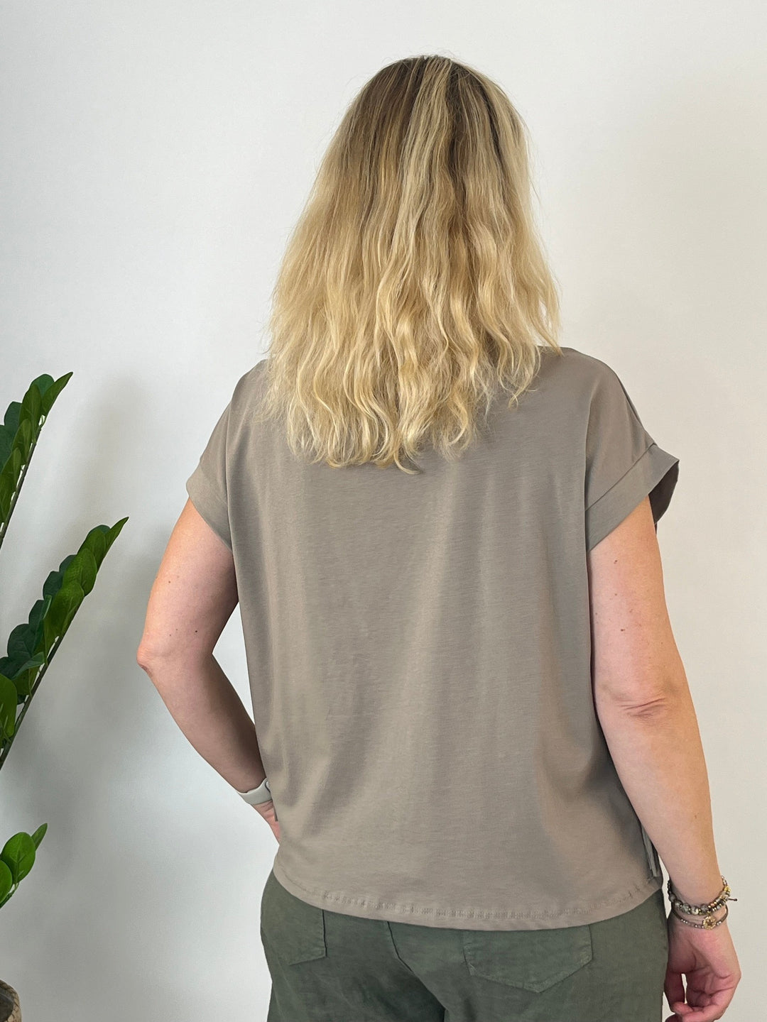 Shirt mit Fransen, taupe von Bella Vita - Mode &amp; Lifestyle