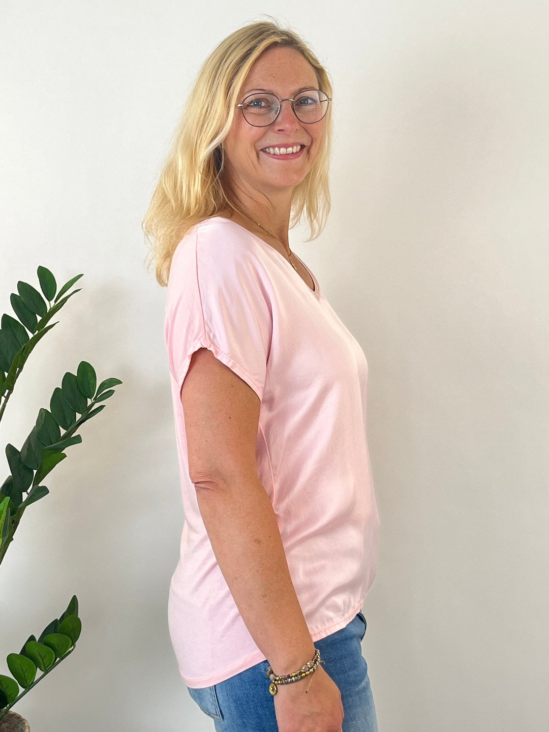 Shirt mit Seidenanteil, V-Ausschnitt von Bella Vita - Mode &amp; Lifestyle