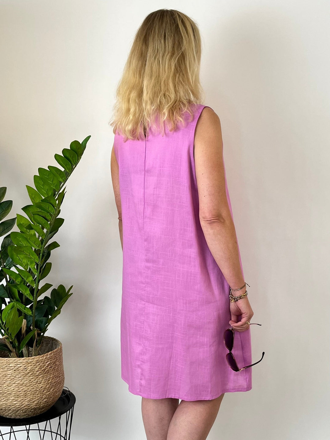 Sommerkleid A-Linie mit Leinen, beere von Bella Vita - Mode &amp; Lifestyle