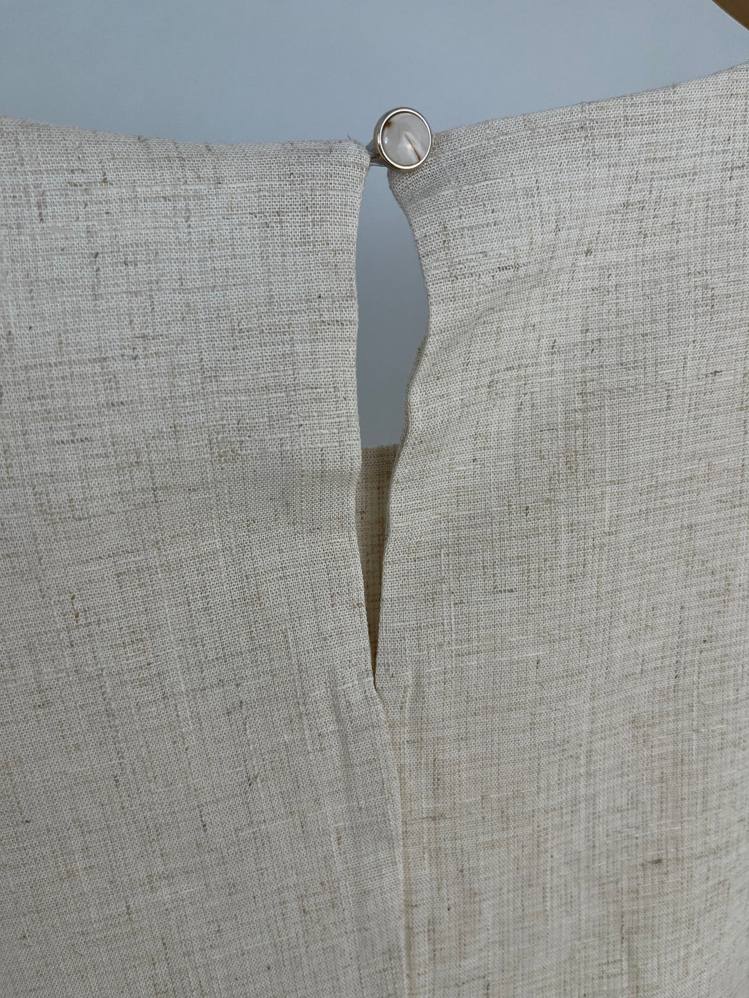 Sommerkleid A-Linie mit Leinen, beige von Bella Vita - Mode &amp; Lifestyle