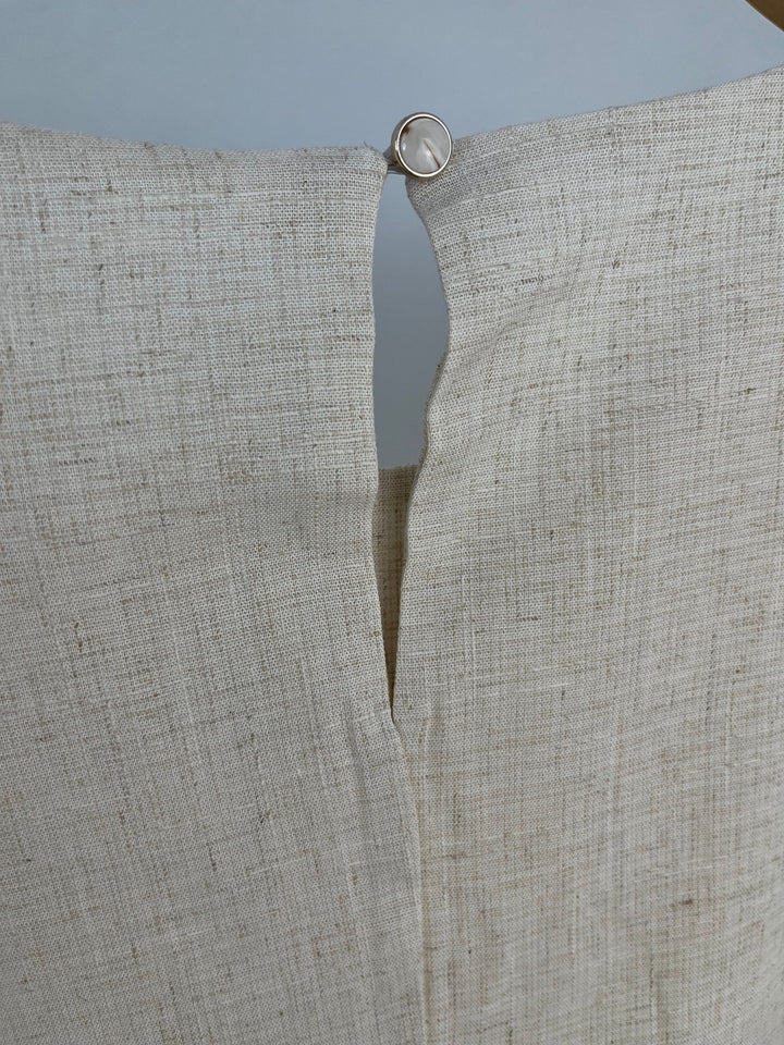 Sommerkleid A-Linie mit Leinen, beige von Bella Vita - Mode &amp; Lifestyle