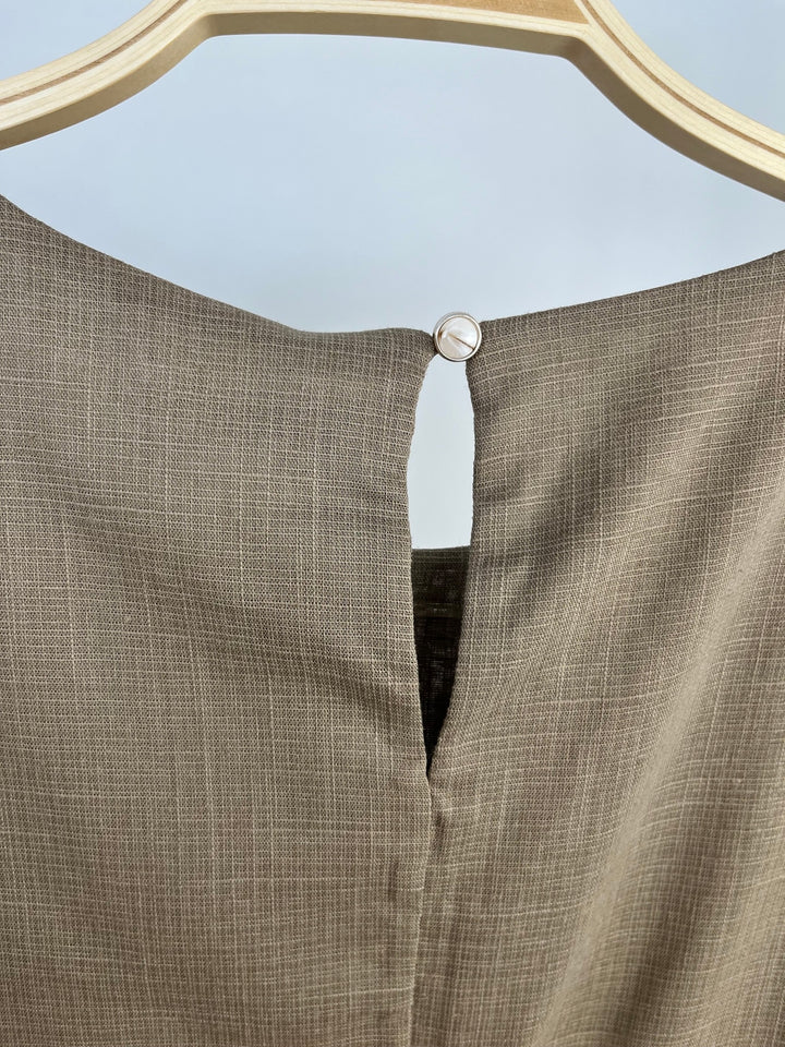 Sommerkleid A-Linie mit Leinen, taupe von Bella Vita - Mode &amp; Lifestyle