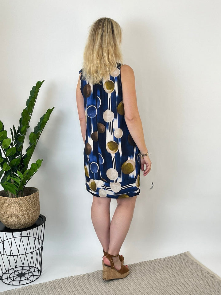 Sommerkleid mit Punktedruck, marine von Bella Vita - Mode &amp; Lifestyle