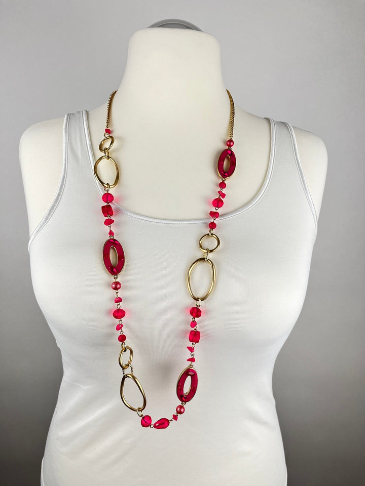 Statement-Kette Pink Glamour, pink von Bella Vita - Mode &amp; Lifestyle