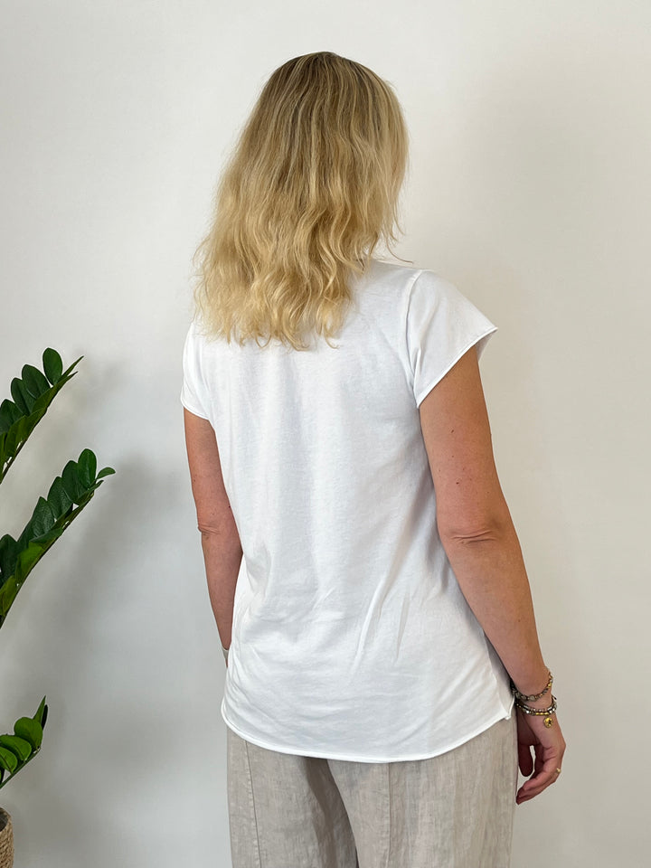 Statement-Shirt Believe, weiß von Bella Vita - Mode &amp; Lifestyle