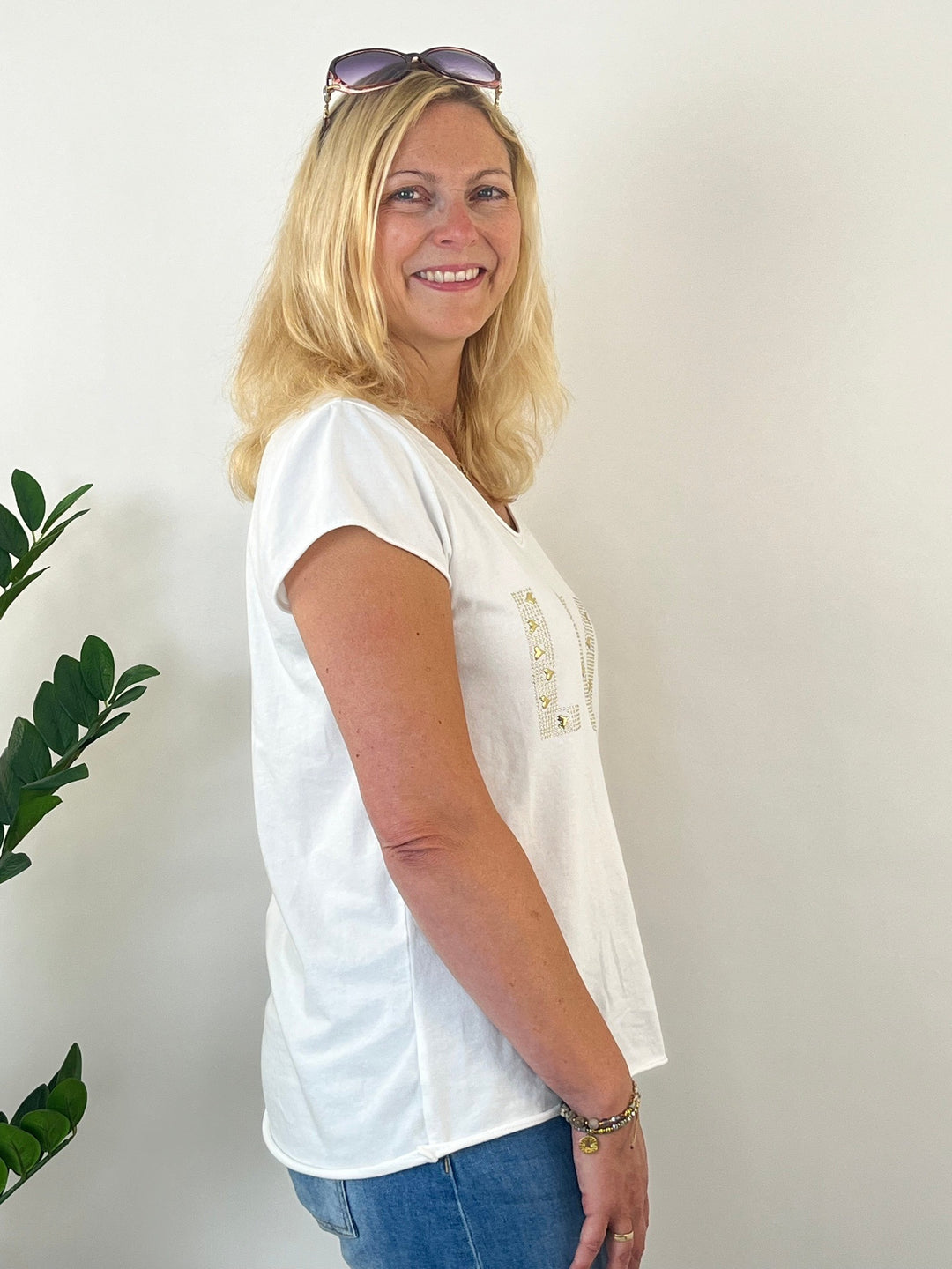 Statement-Shirt LOVE, weiß von Bella Vita - Mode &amp; Lifestyle