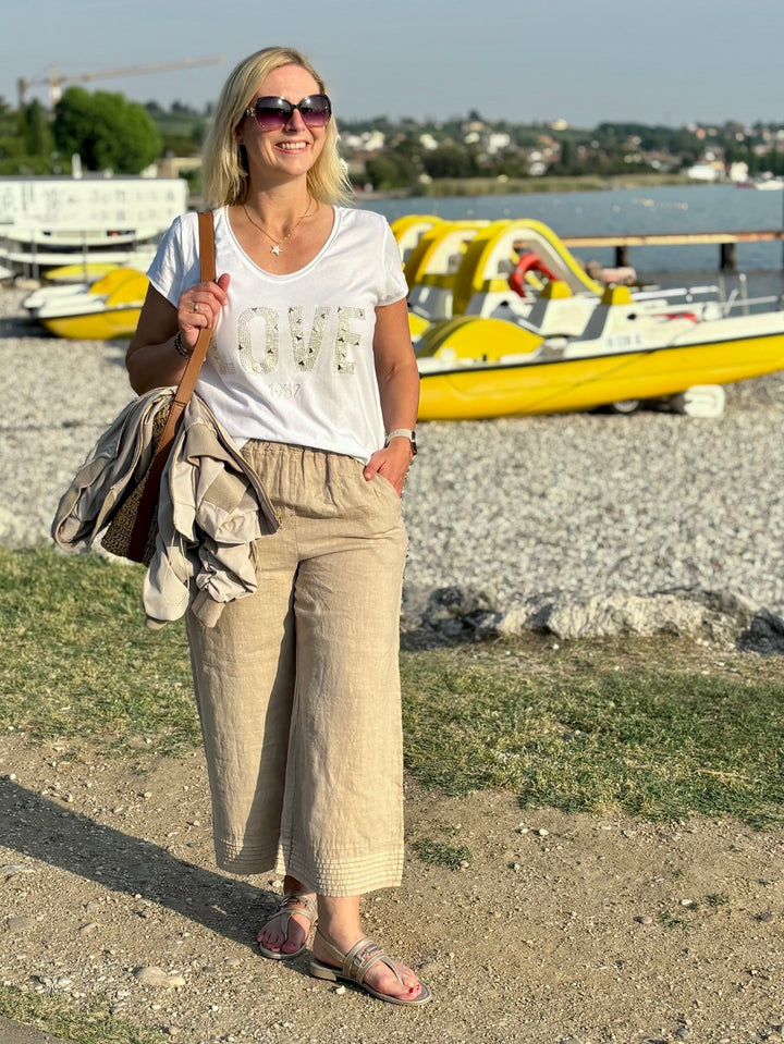 Statement-Shirt LOVE, weiß von Bella Vita - Mode &amp; Lifestyle