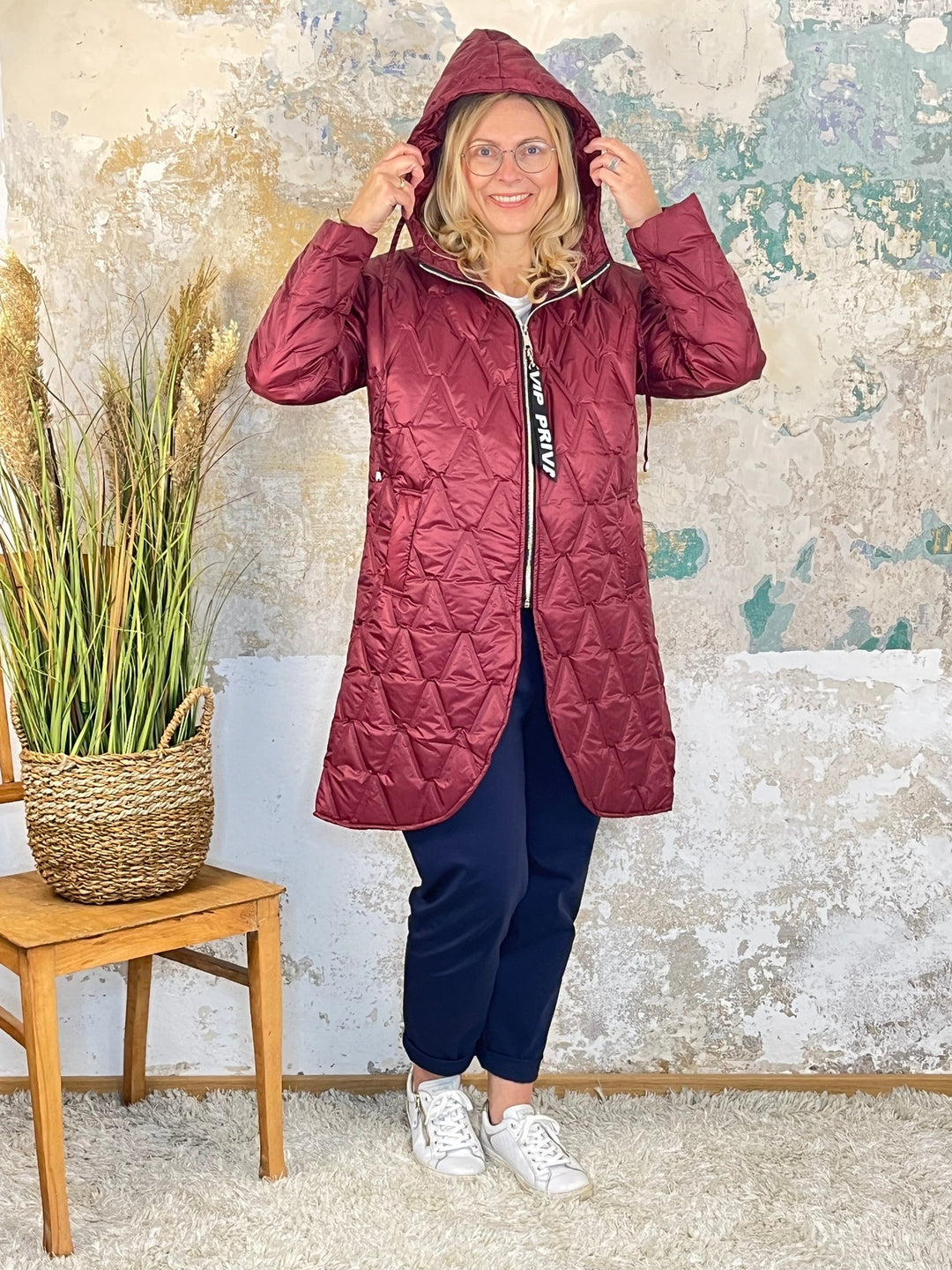 Steppjacke "Beauty", bordeaux von Bella Vita - Mode &amp; Lifestyle