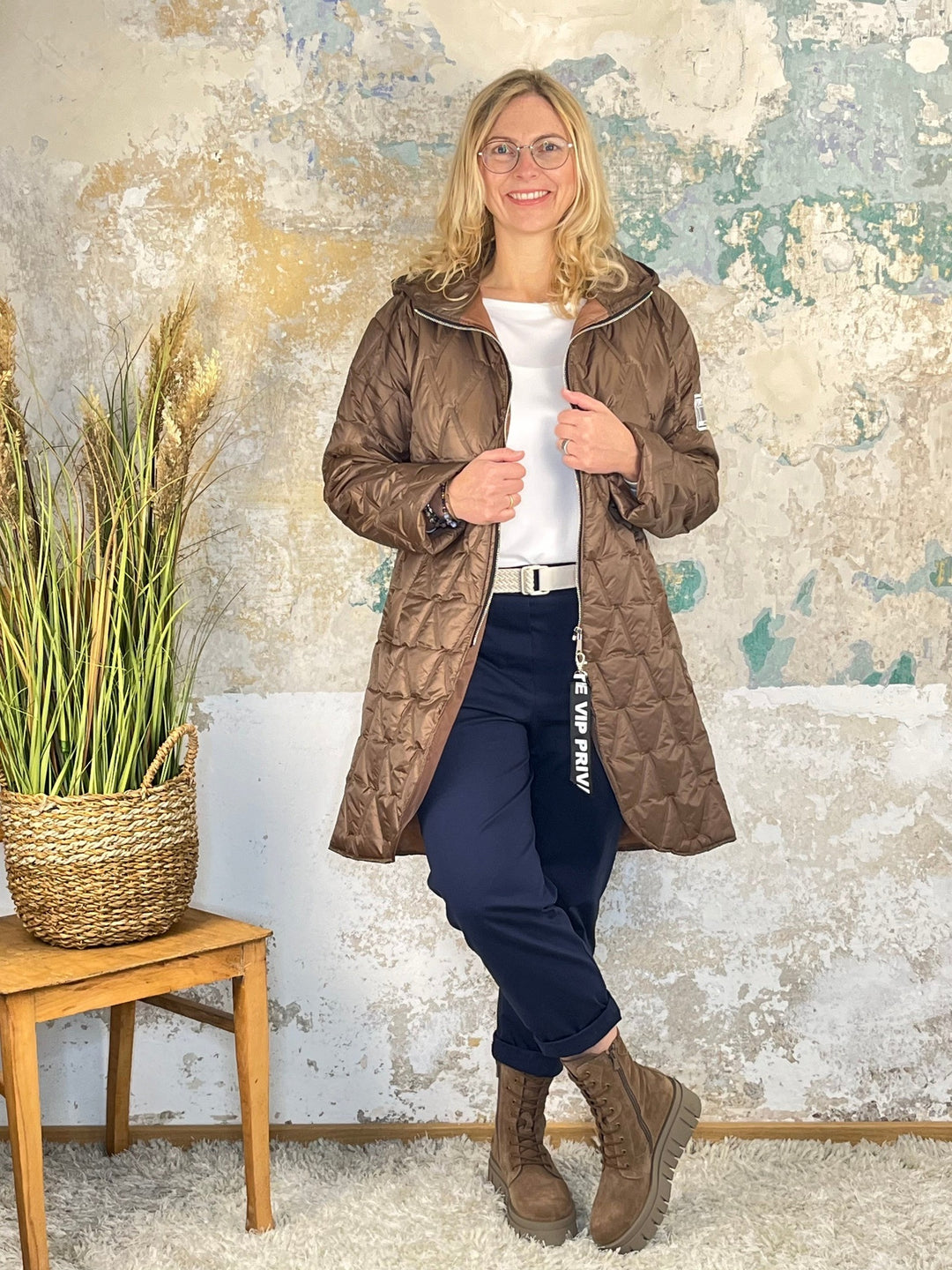 Steppjacke "Beauty", cognac von Bella Vita - Mode & Lifestyle