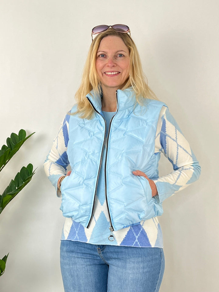 Steppweste Spring Vibes, hellblau von Bella Vita - Mode &amp; Lifestyle