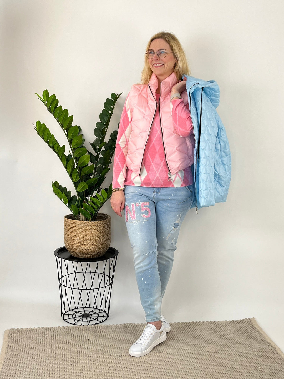 Steppweste Spring Vibes, rosa von Bella Vita - Mode &amp; Lifestyle
