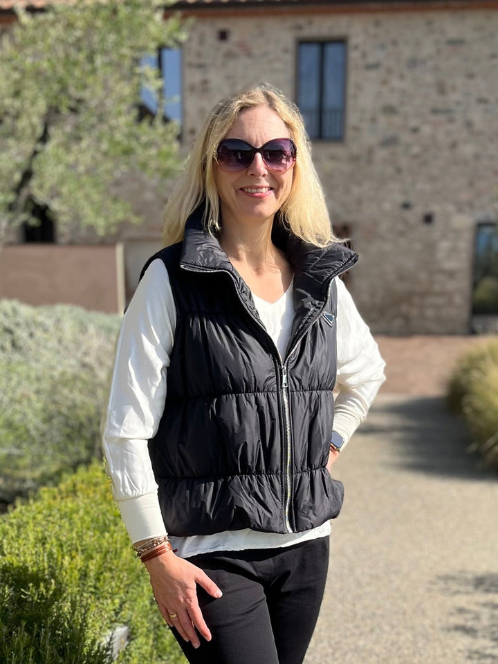 Steppweste gesmokt, schwarz von Bella Vita - Mode &amp; Lifestyle