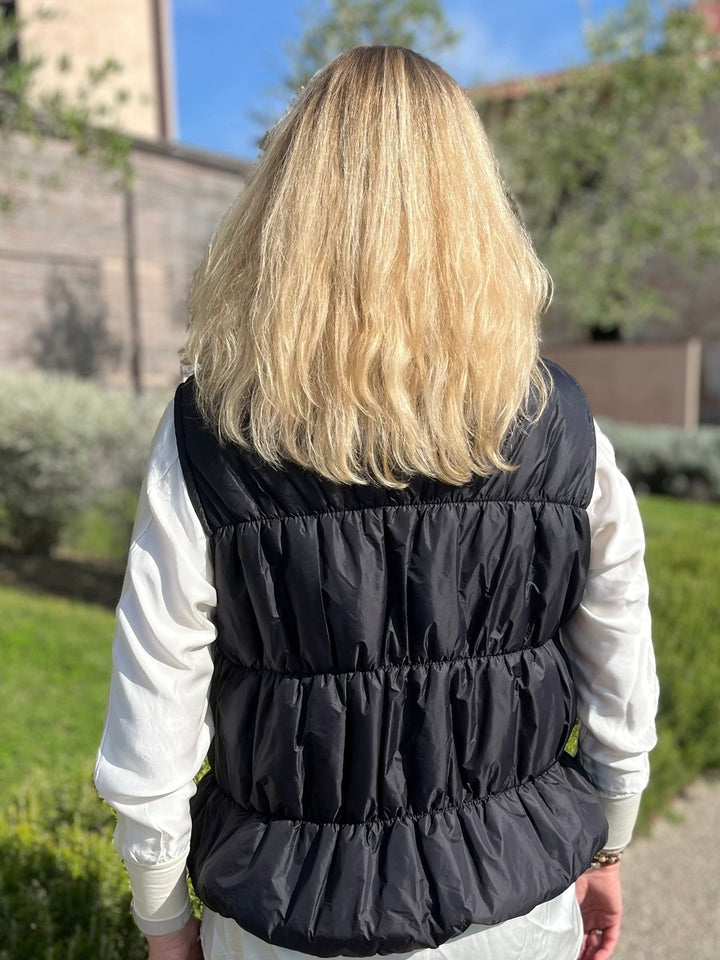 Steppweste gesmokt, schwarz von Bella Vita - Mode &amp; Lifestyle