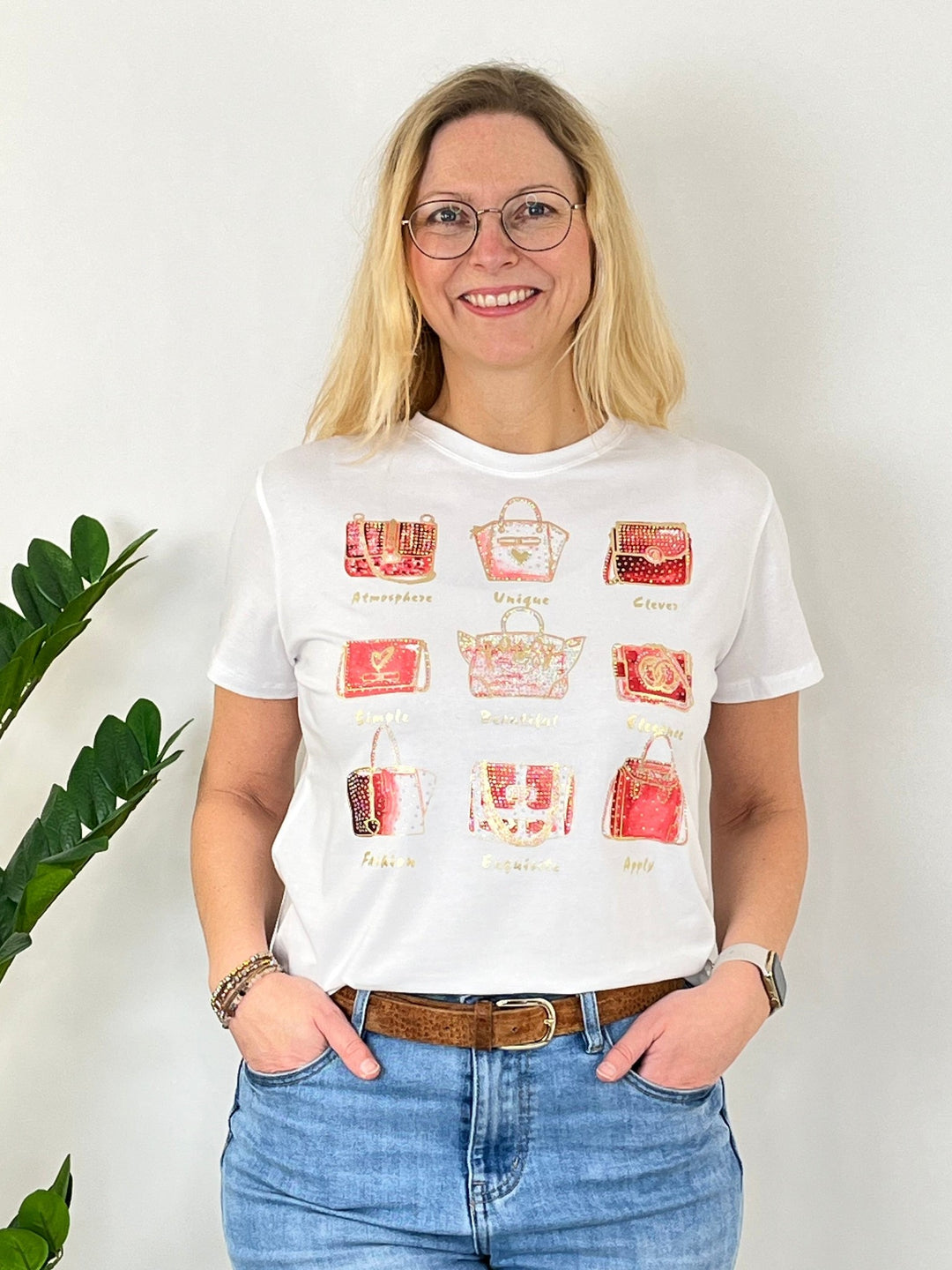 T-Shirt Bag Collection, weiß-koralle von Bella Vita - Mode & Lifestyle