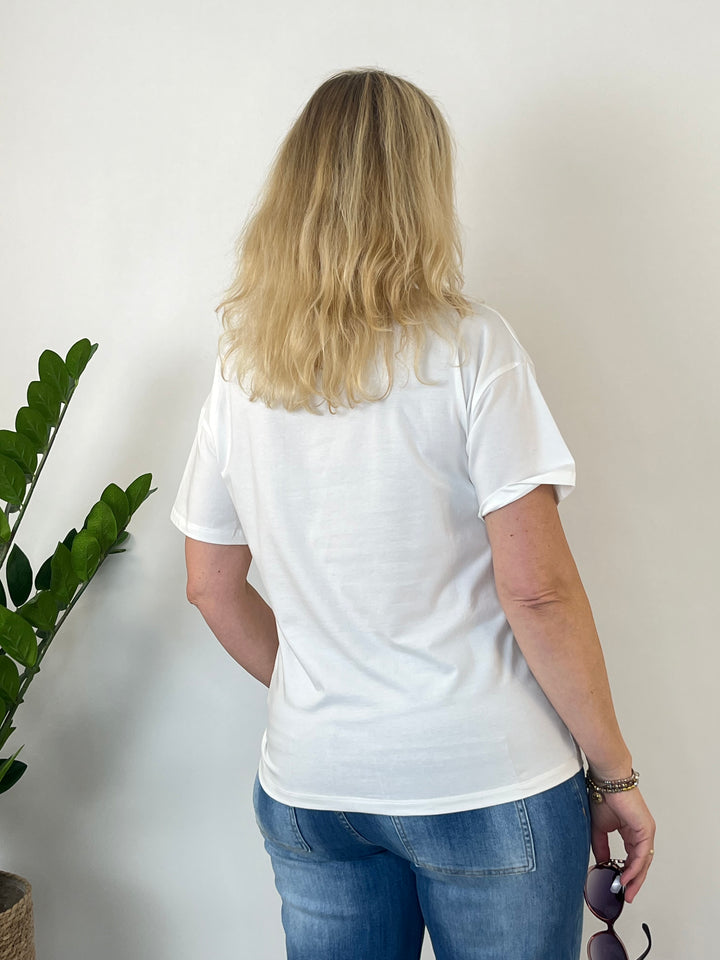 T-Shirt Blume, schwarz-weiß von Bella Vita - Mode &amp; Lifestyle