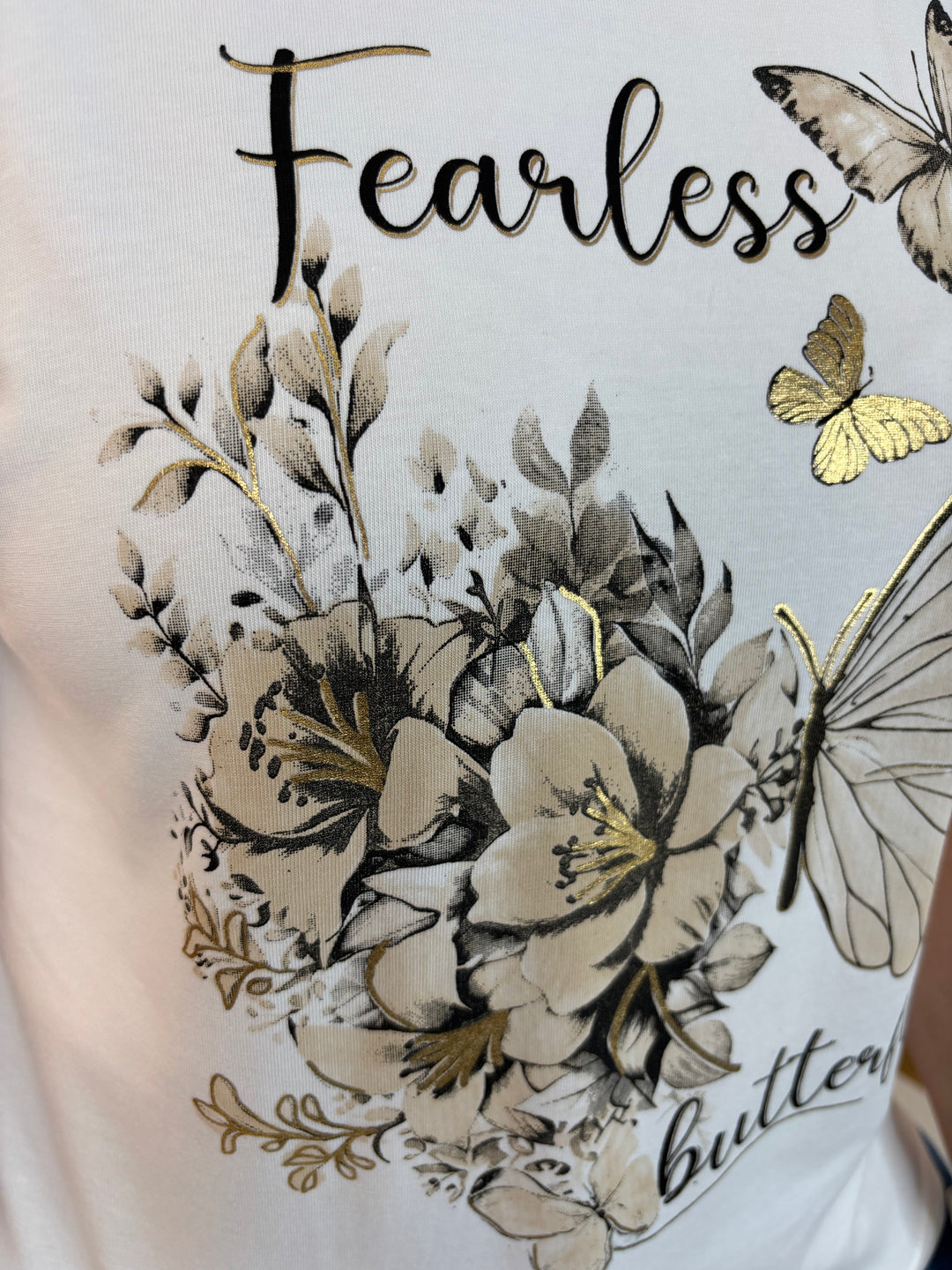 T-Shirt "Butterfly", ecru von Bella Vita - Mode &amp; Lifestyle