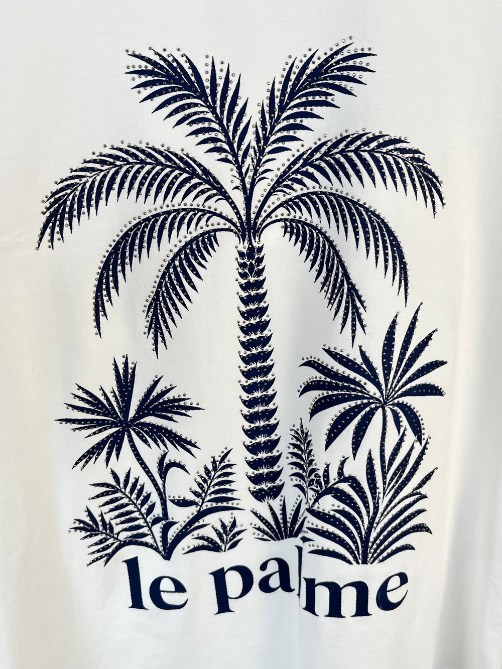 T-Shirt Le Palme, weiß-marine von Bella Vita - Mode & Lifestyle