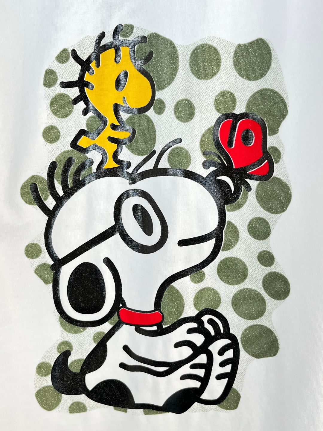 T-Shirt Snoopy Butterfly, weiß-khaki von Bella Vita - Mode &amp; Lifestyle