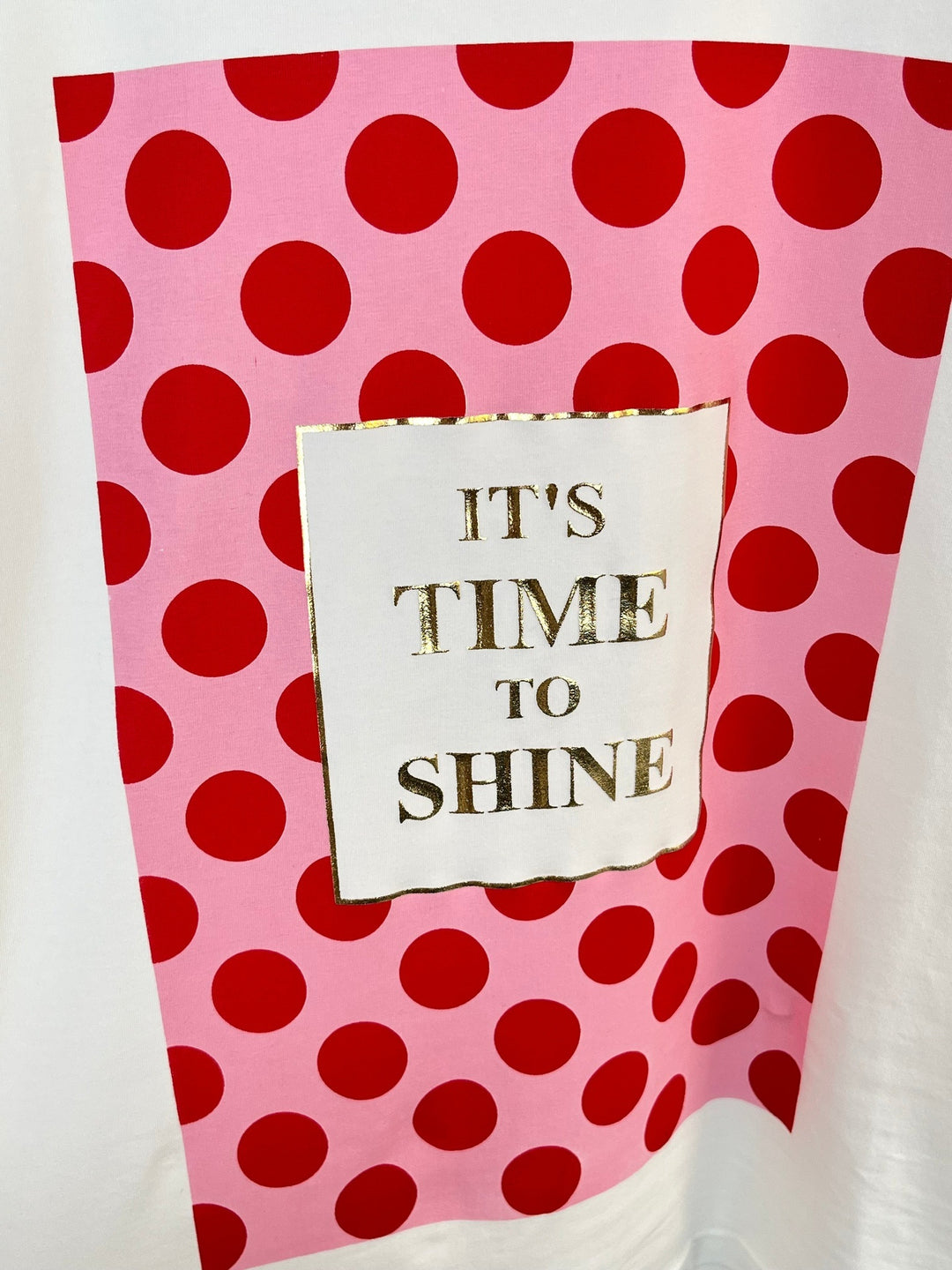 T-Shirt "Time to shine", weiß-pink von Bella Vita - Mode &amp; Lifestyle