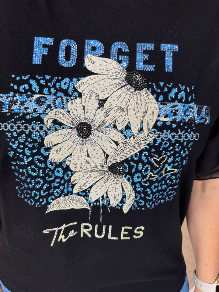 T-Shirt "forget the rules", schwarz von Bella Vita - Mode &amp; Lifestyle