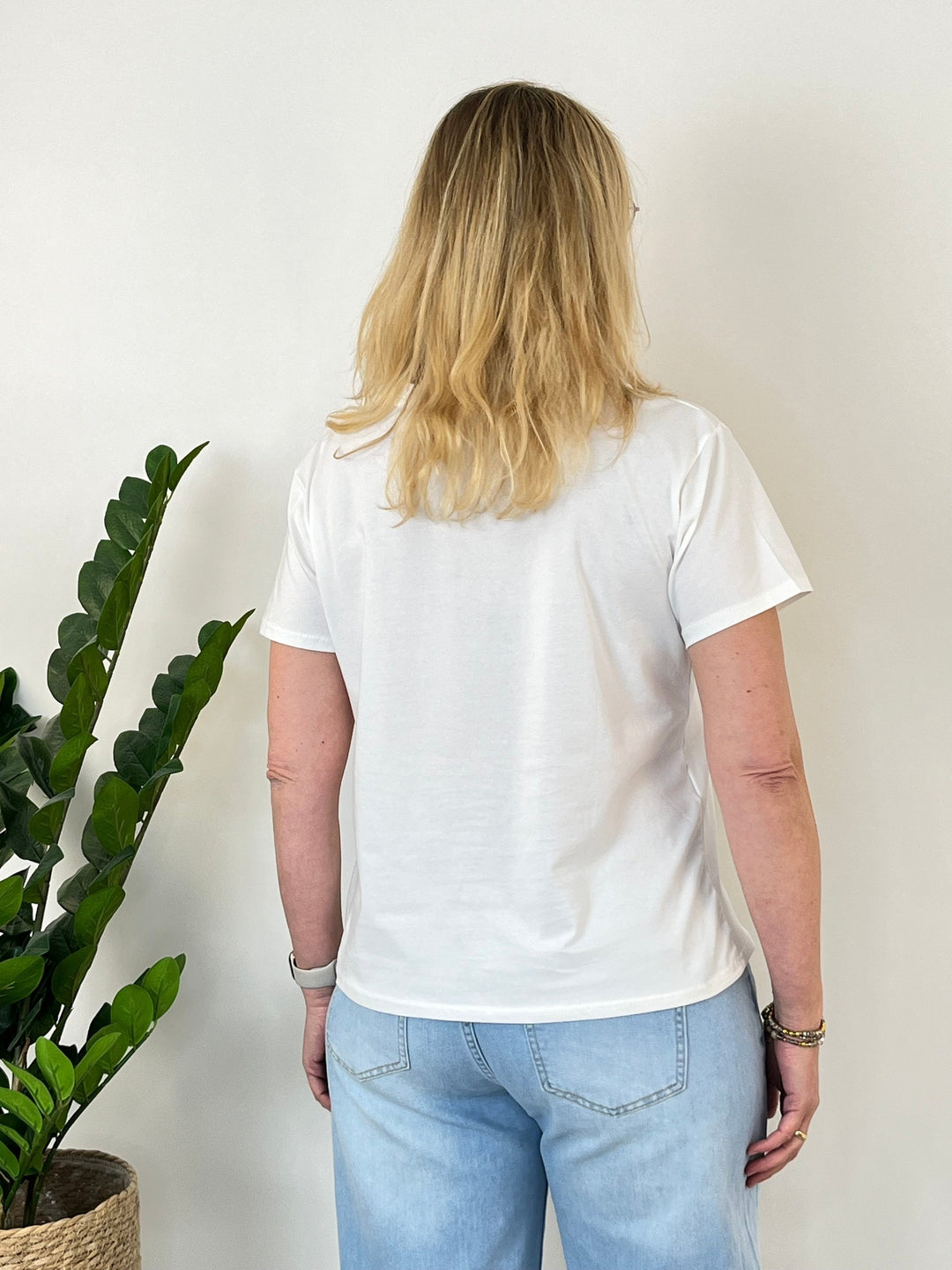T-Shirt "hearts &amp; flowers", weiß-khaki von Bella Vita - Mode &amp; Lifestyle