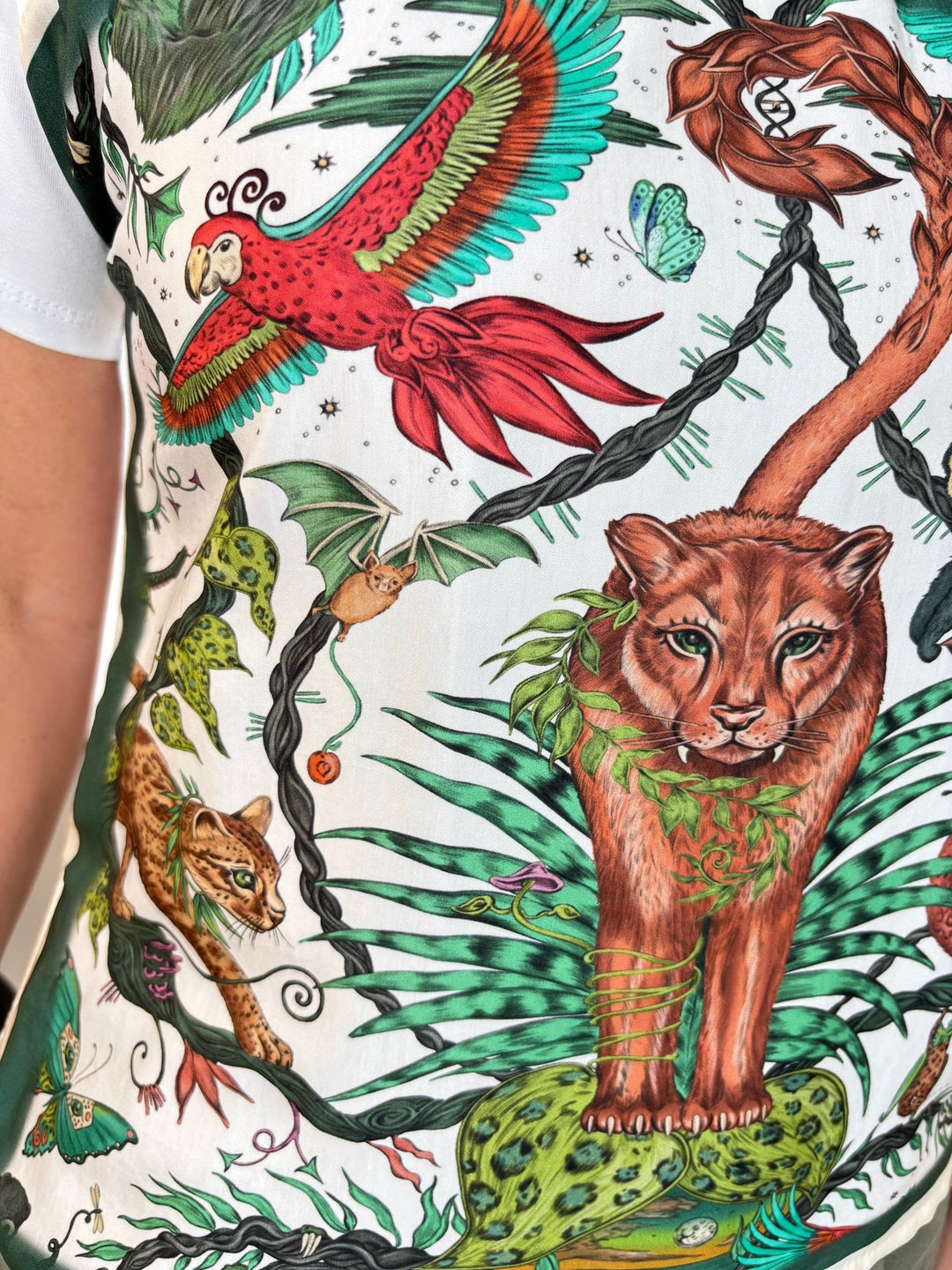 T-Shirt mit Tücherdruck "Jungle", grün von Bella Vita - Mode &amp; Lifestyle